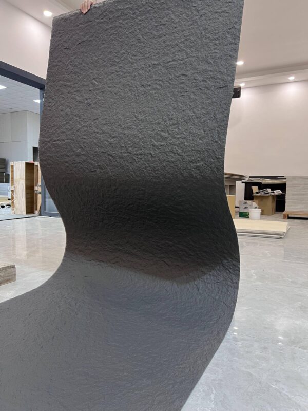 Durable and Healthy Environmentally Friendly Fireproof Soft Porcelain Black Hairy Granite - Image 3