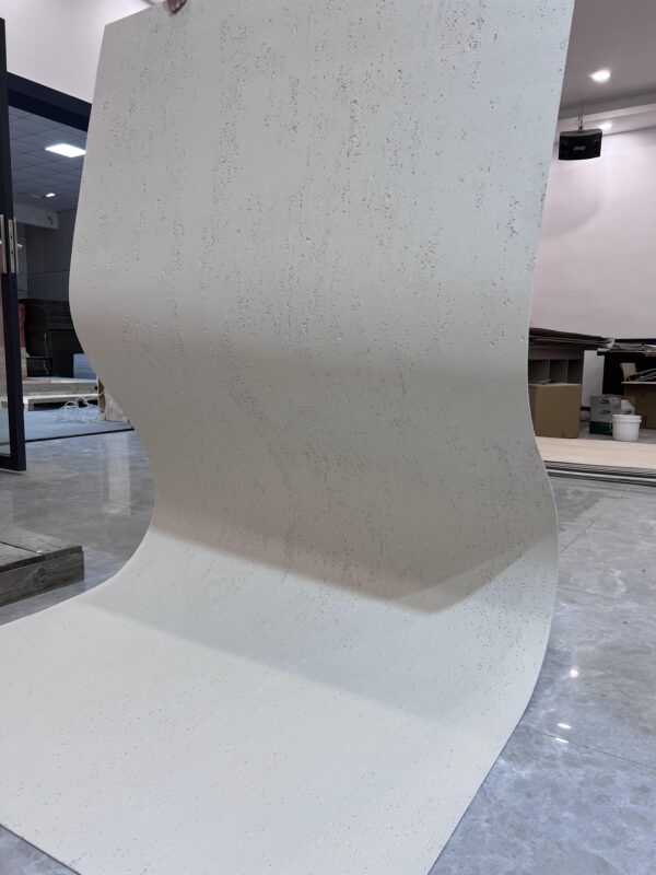 Thin, Water-Repellent, Environmentally Friendly, Fire-Resistant, Soft Porcelain, Pure White Traverti
