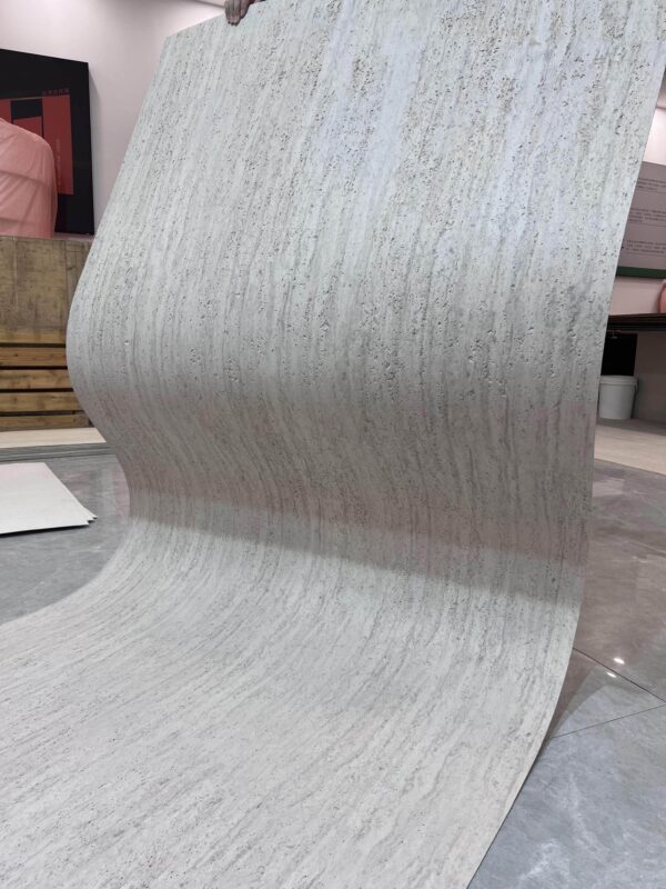 Light and Thin Water Repellent Breathable Fireproof Soft Porcelain Roman White Travertine - Image 4