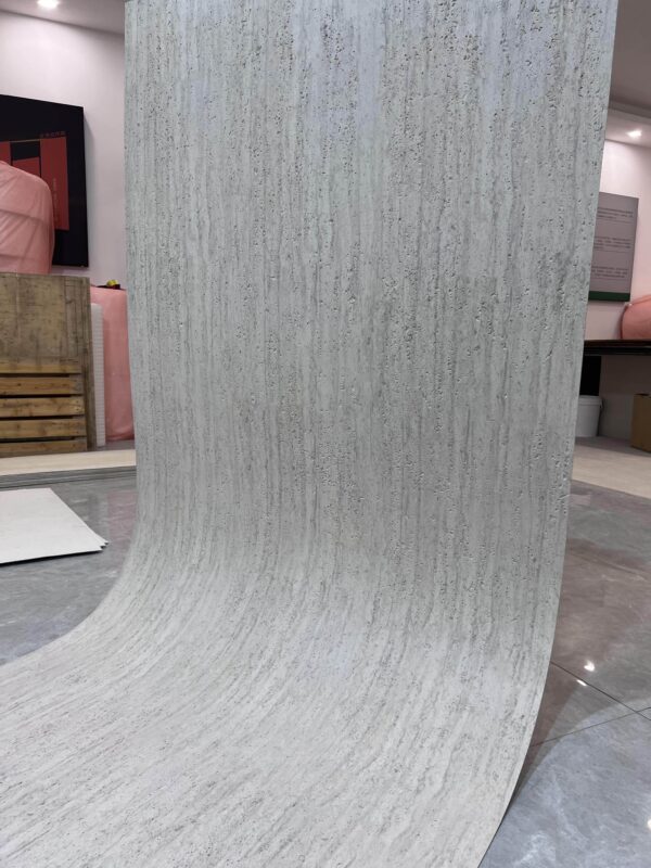 Light and Thin Water Repellent Breathable Fireproof Soft Porcelain Roman White Travertine - Image 2