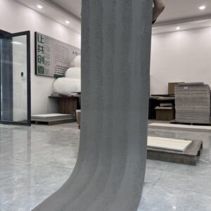 Durable Freeze-Thaw Resistant Decorative Strong Fireproof Soft Porcelain Gray Coarse Rammed Earth
