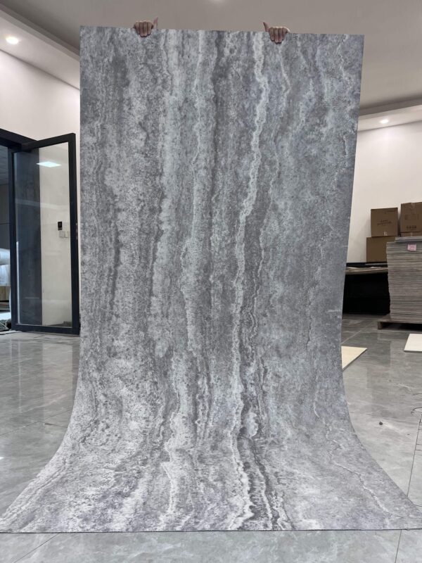 Fire-Resistant Environmentally Friendly Soft Porcelain Simulation Glacier Gray Travertine - Image 3