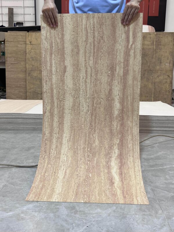 Soft Porcelain Stain Resistant Self Cleaning Fire Retardant Roman Yellow Cave Stone